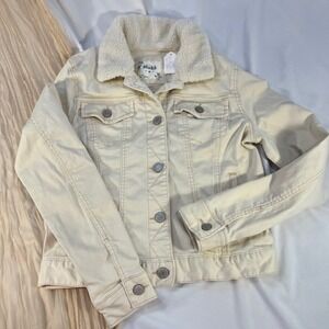 Mudd Women's Cream Colored Jean Coat Size M